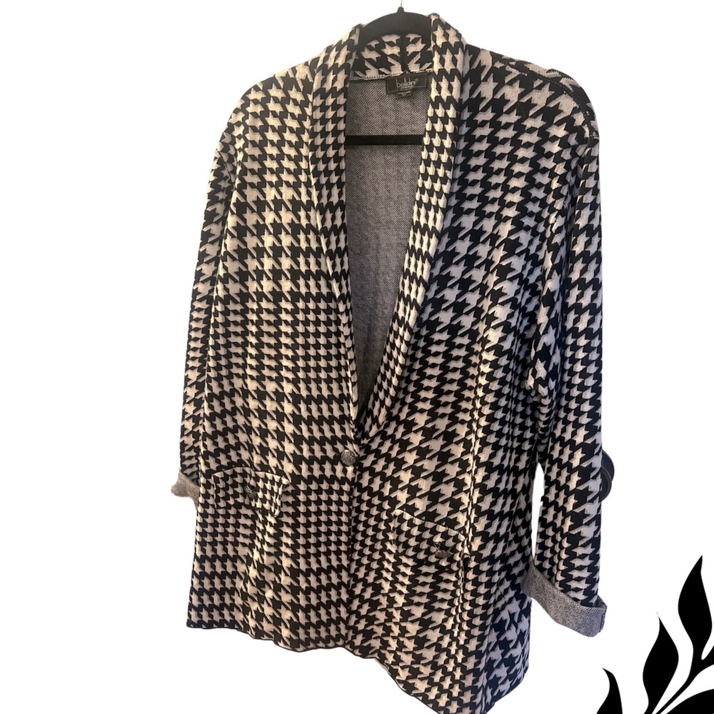 Belldini 3x Houndstooth Sweater Blazer